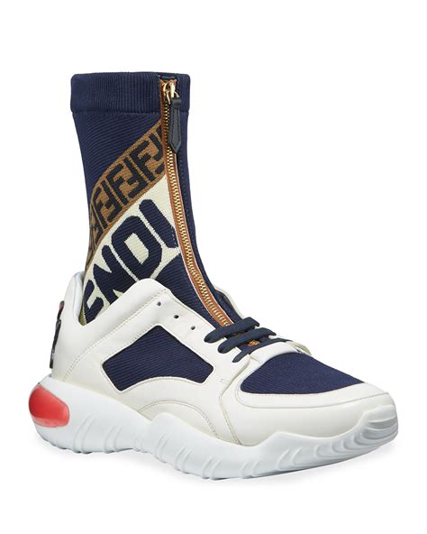 fendi zip sneakers|fendi sock sneakers women's.